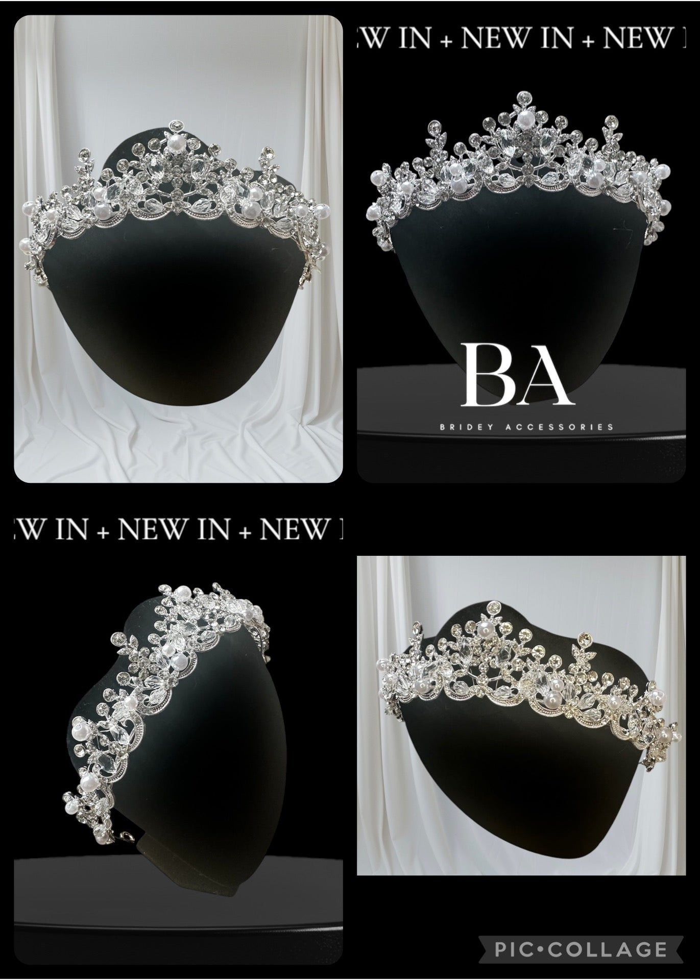 Bridal crystal and pearl Tiara