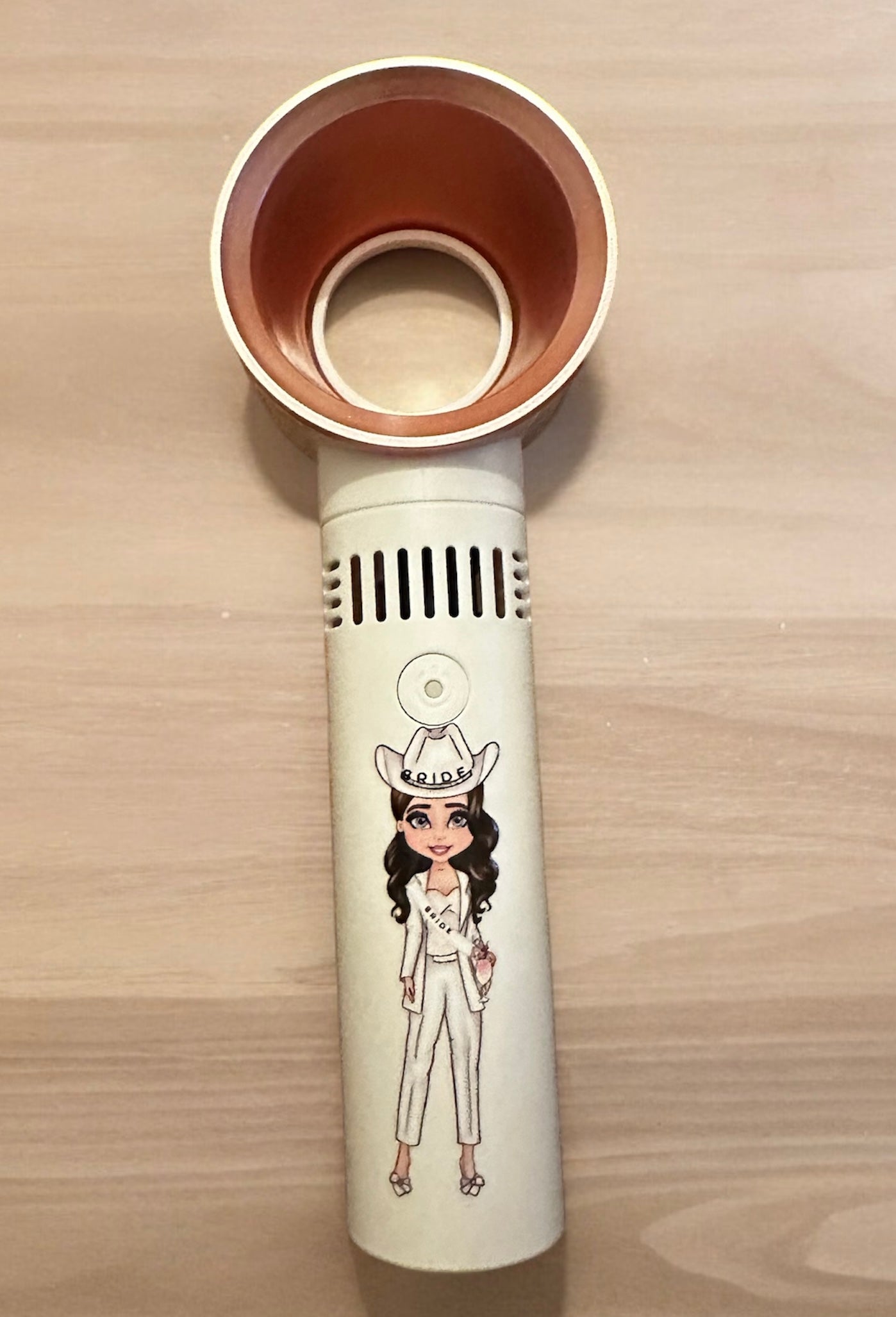 Custom hand held fan