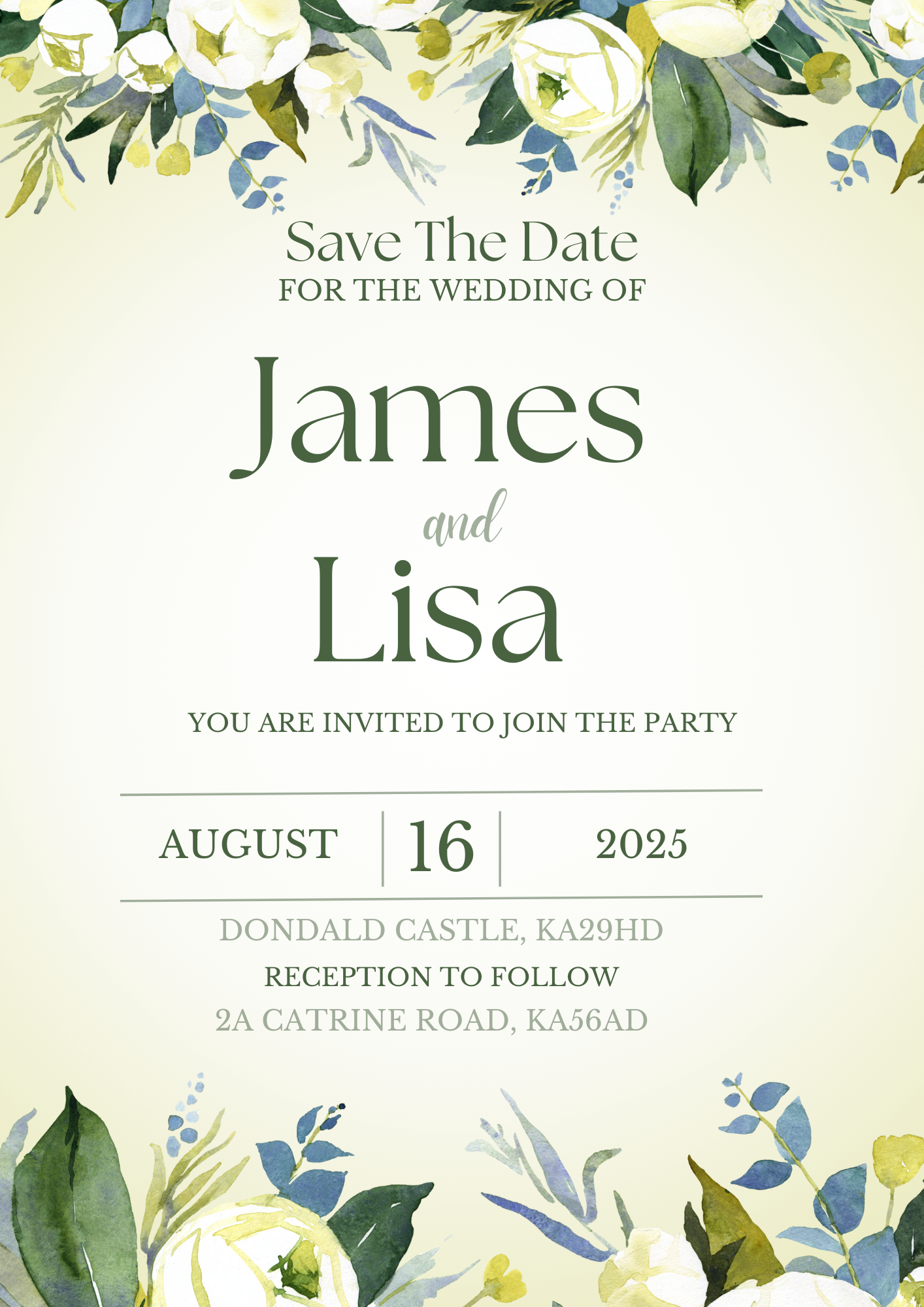 Wedding Invitation-lemon- summer