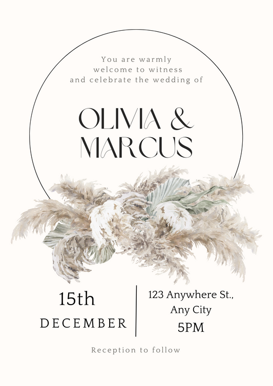 Wedding Invitation-pampa