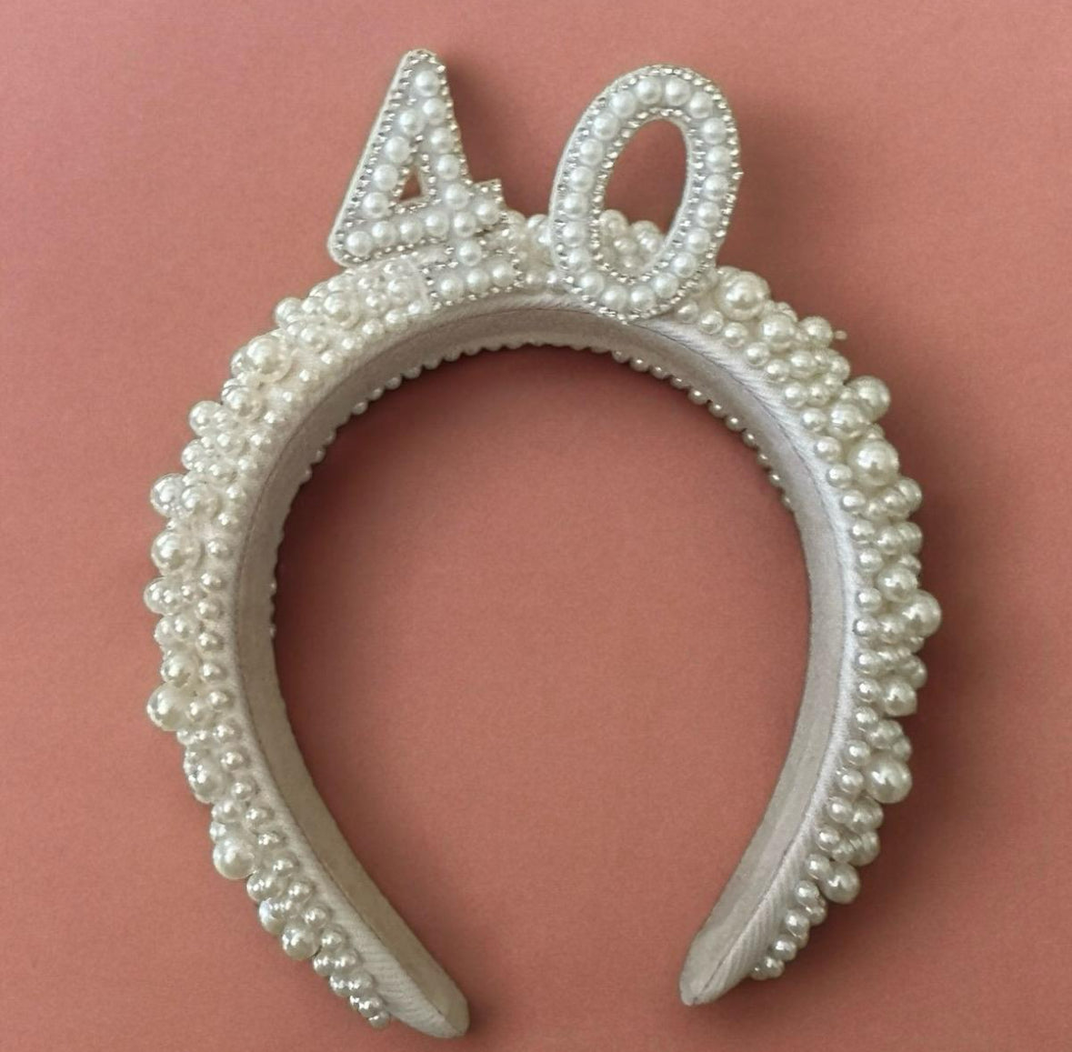 Birthday pearl headband