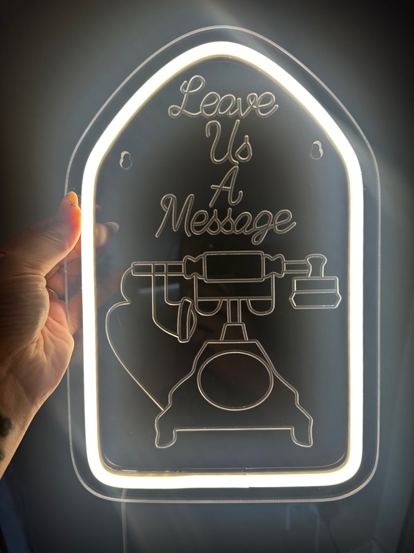 Leave a message neon