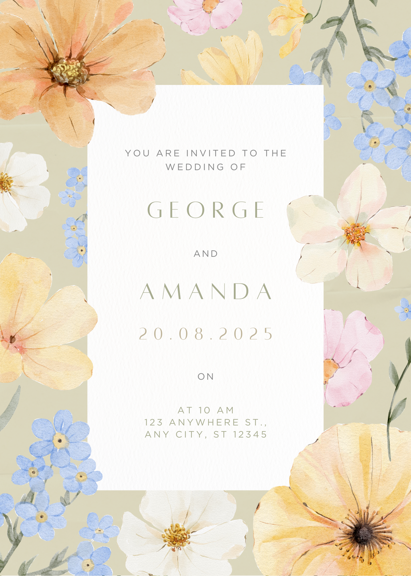 Floral Wedding Invitation