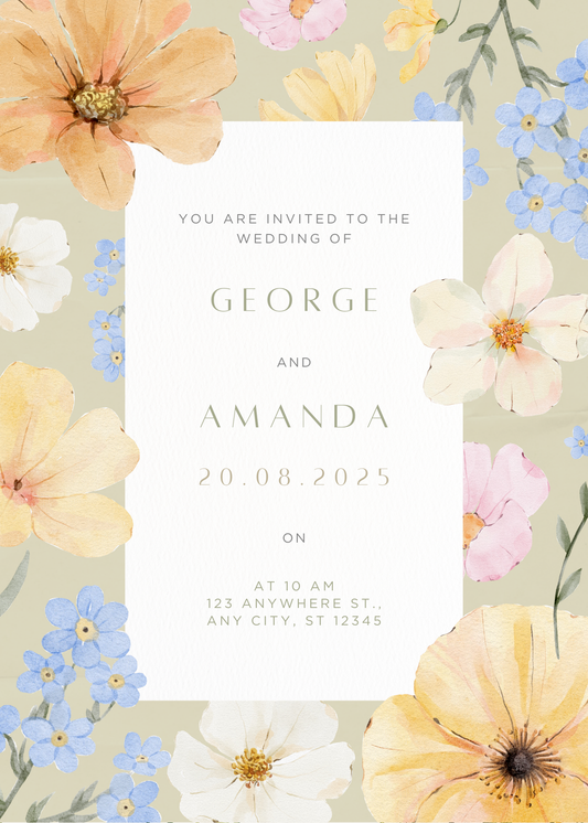 Floral Wedding Invitation