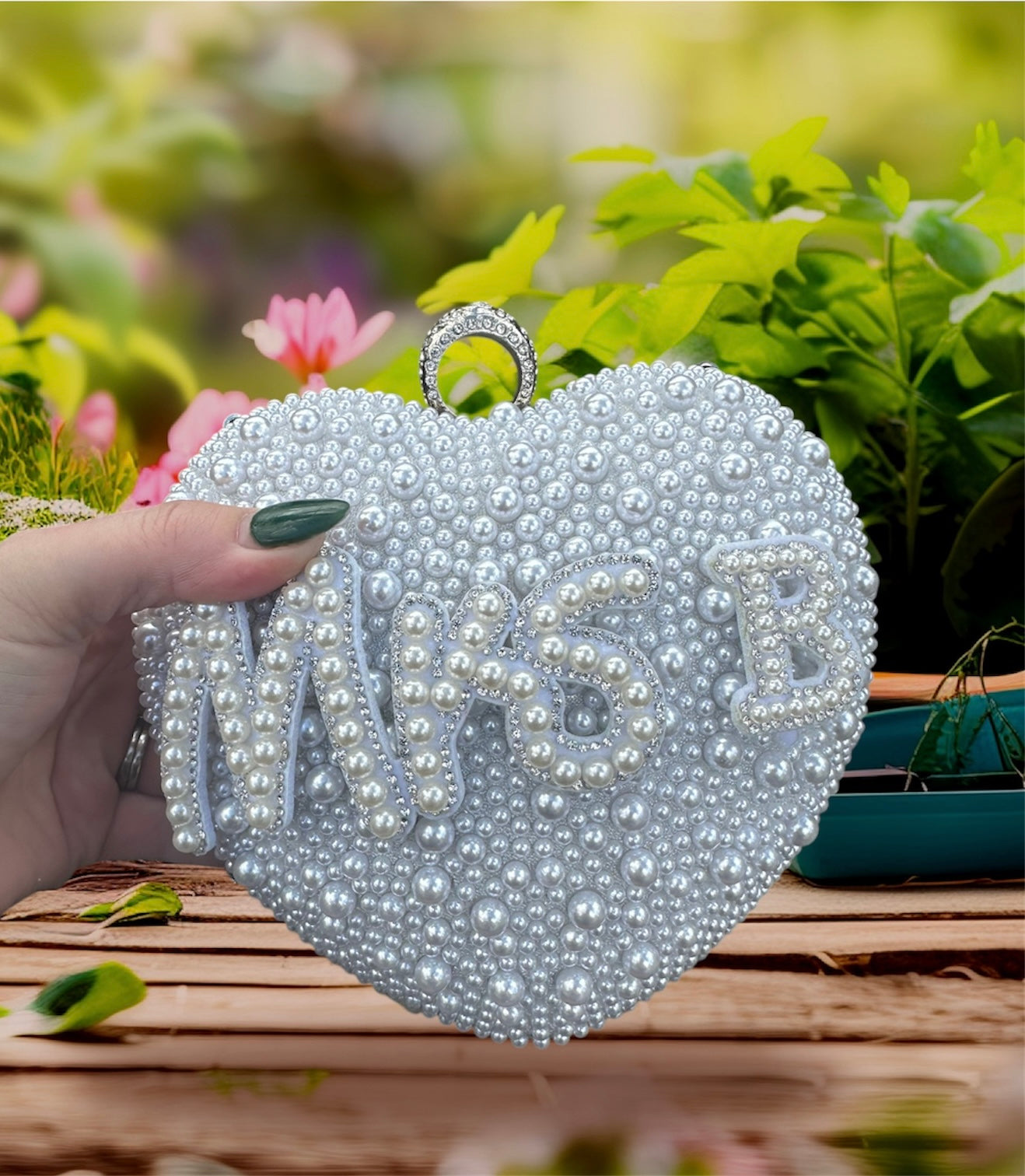 Heart Pearl Bag