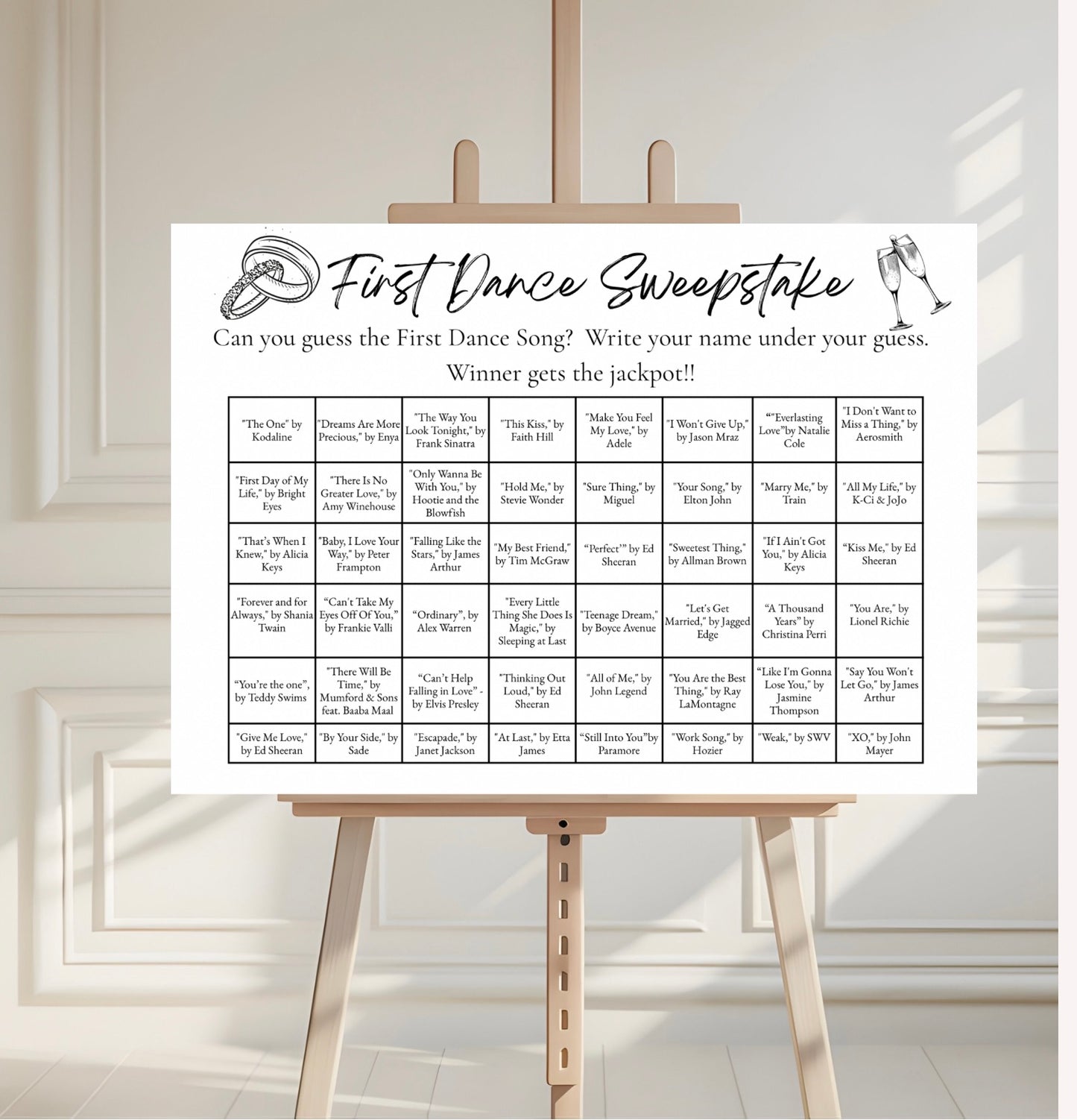 First Dance Sweepstake Sign