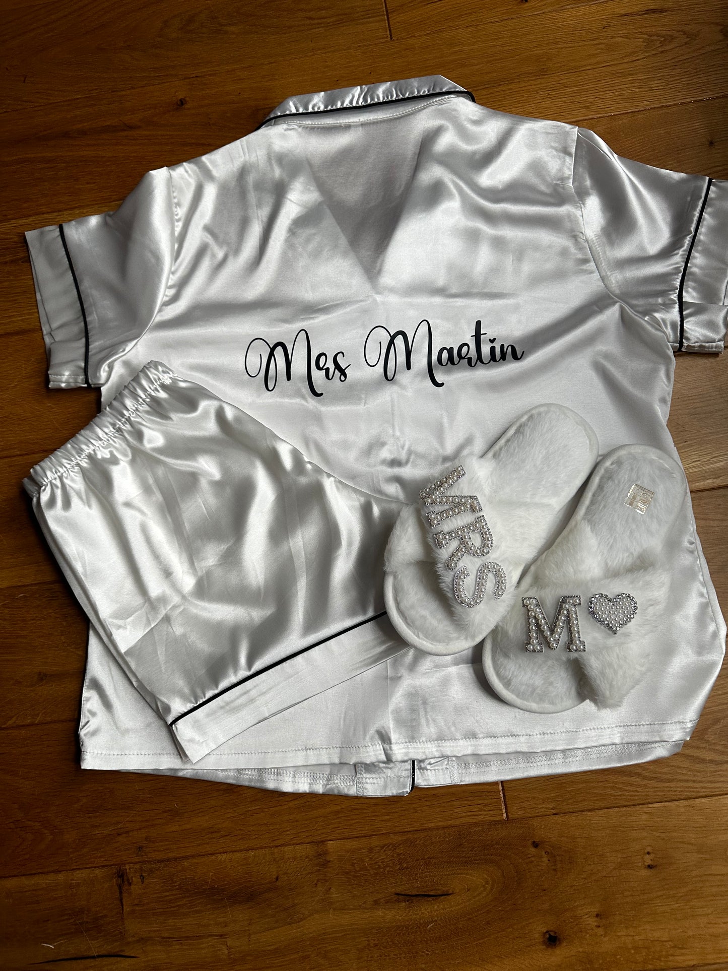 Plus size Satin short pjs