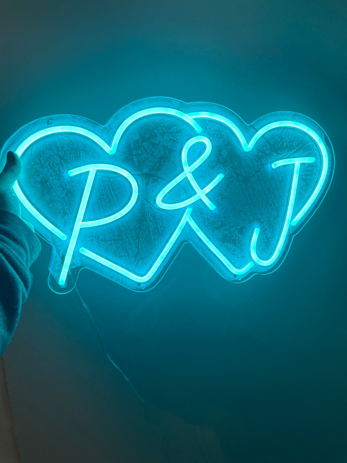 Double Heart Neon Light