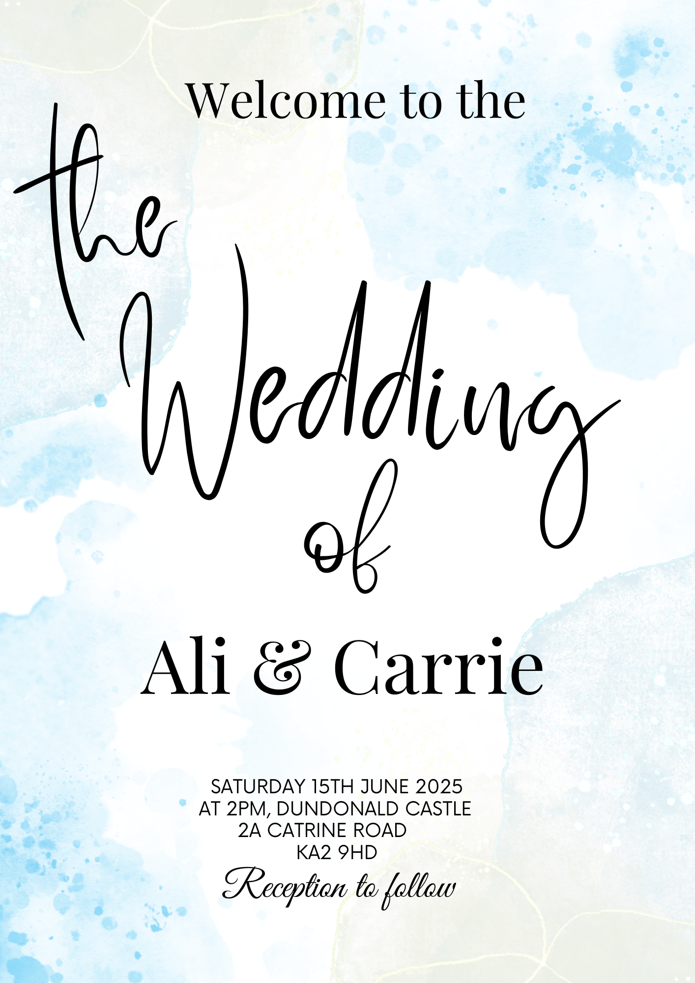 Wedding Invitation-Blue Vibe