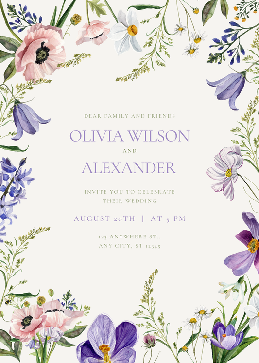 Floral Wedding Invitation