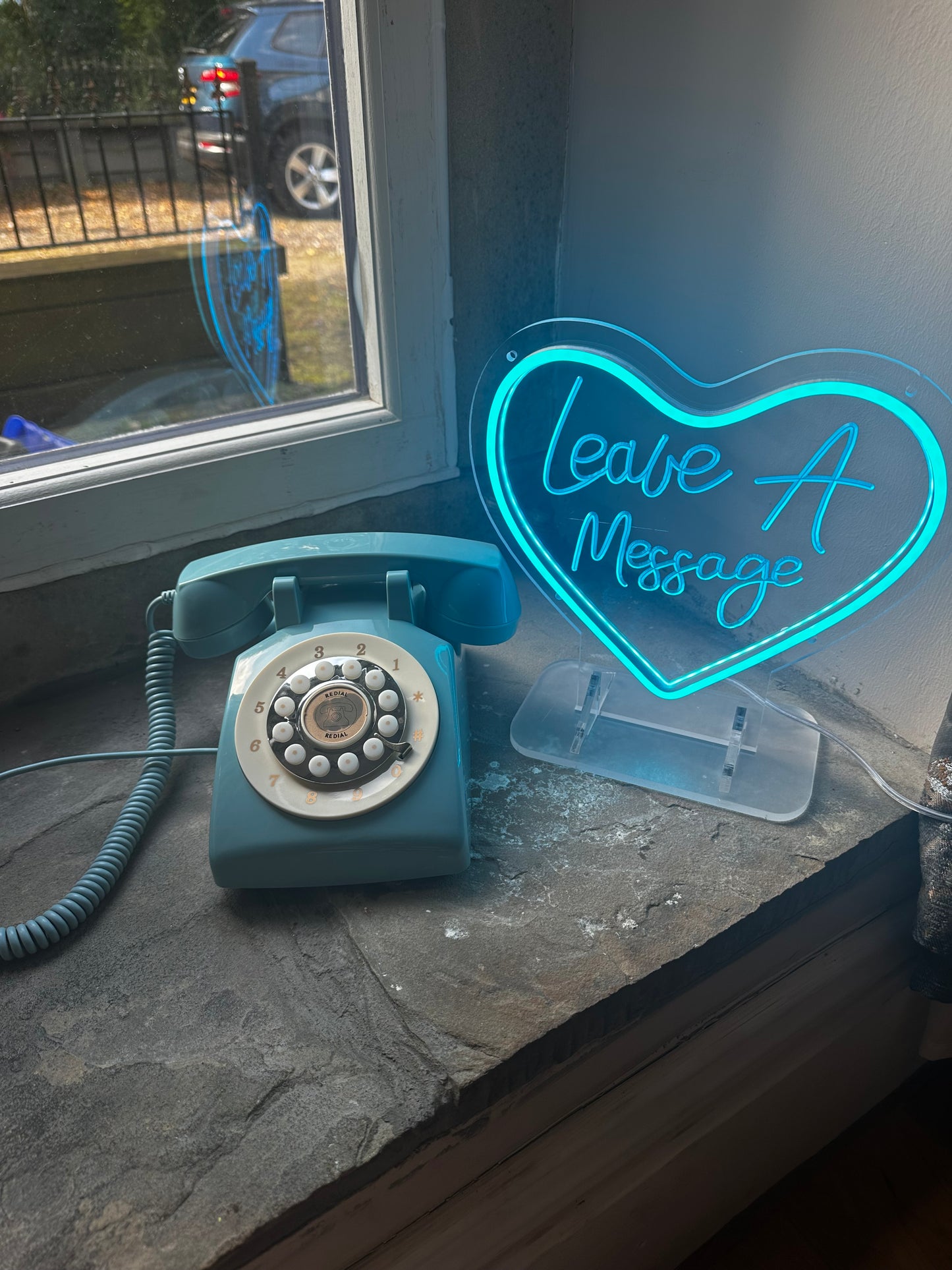 Blue Retro Style Audio Guest Book Phone