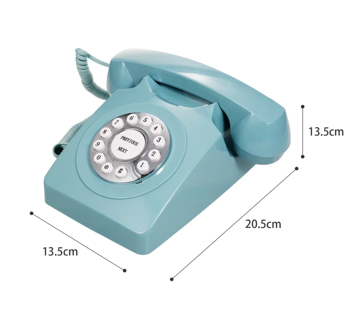 Blue Retro Style Audio Guest Book Phone