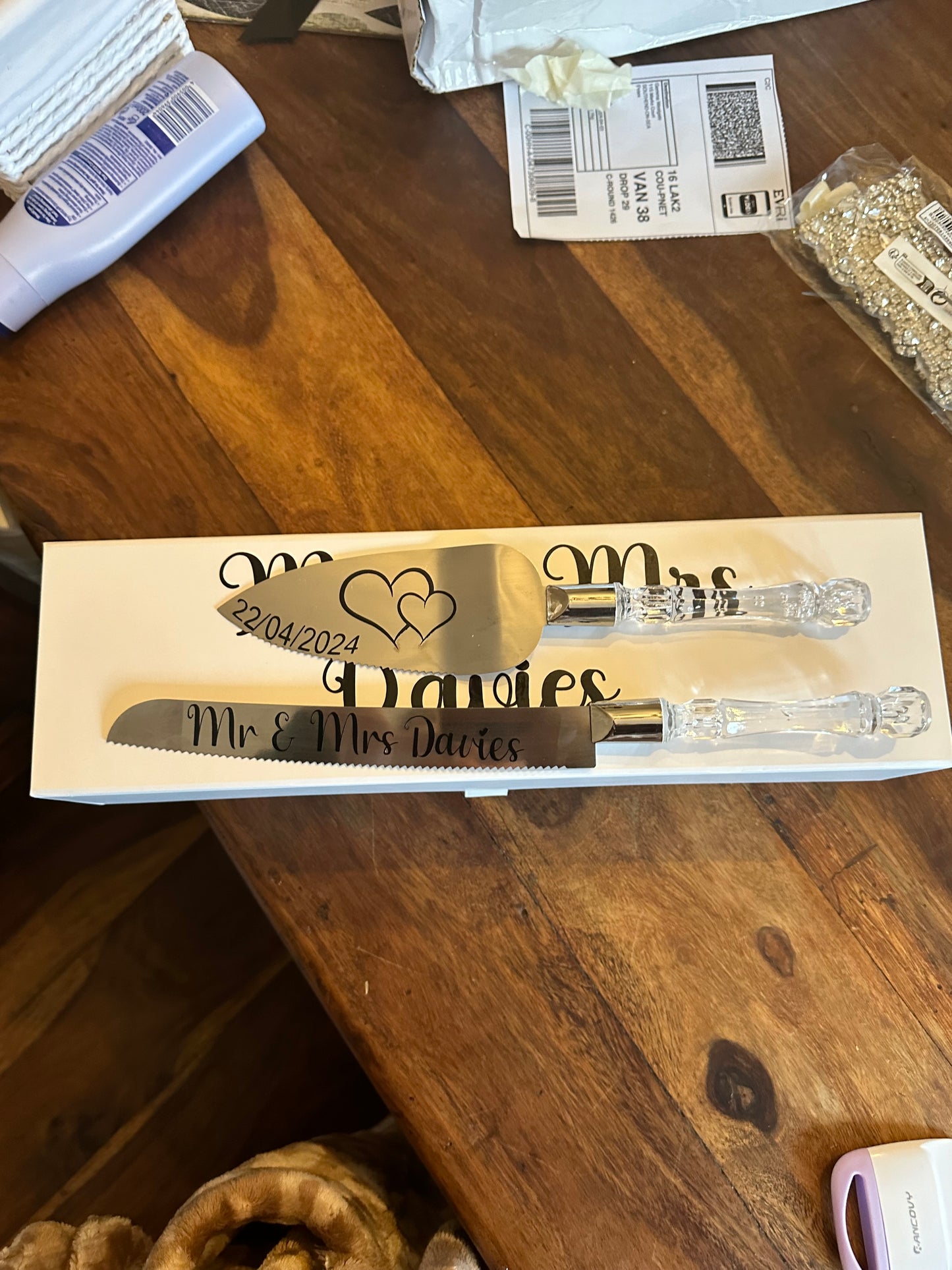 Custom Cake Knife in Display Box