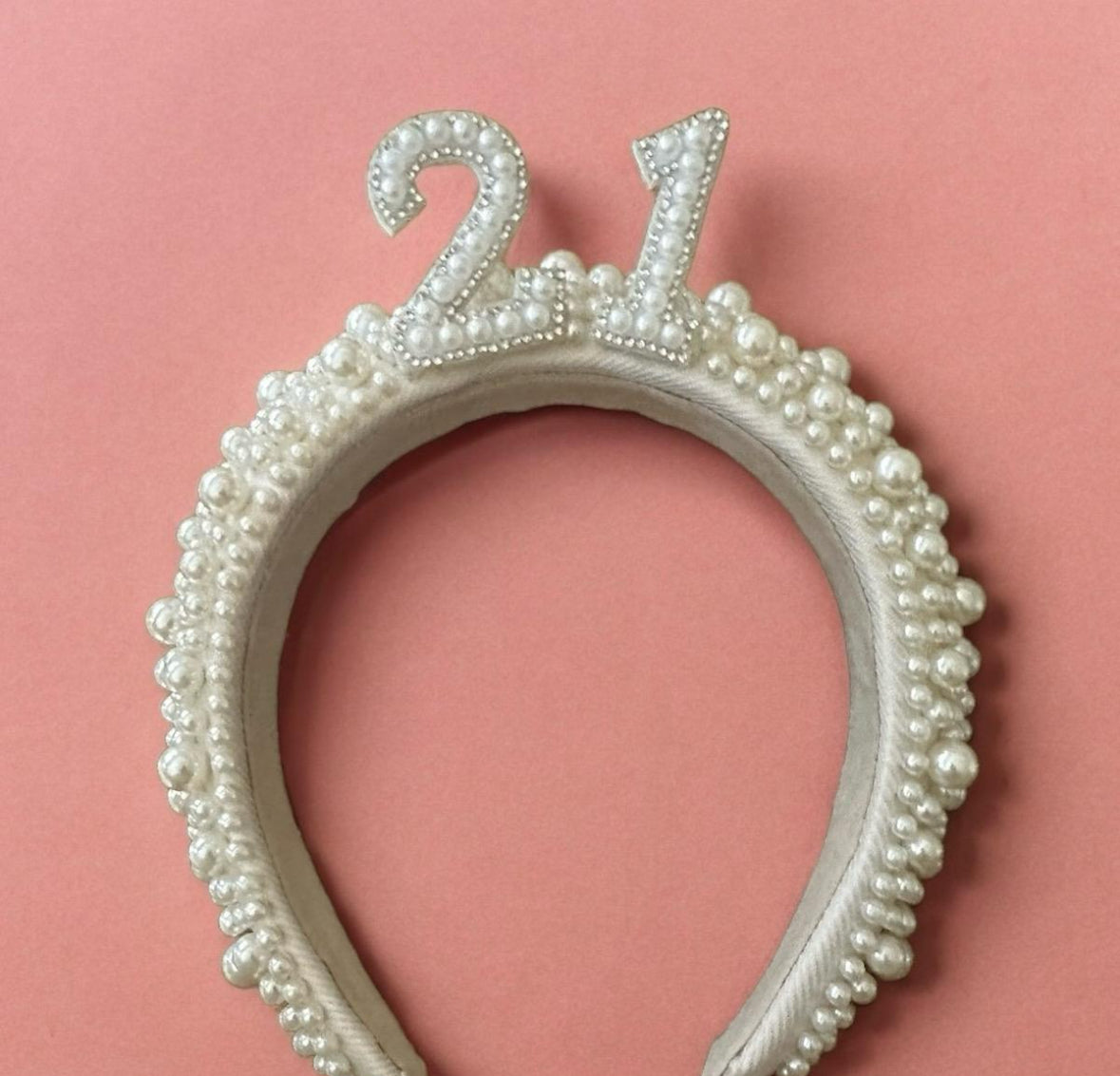 Birthday pearl headband