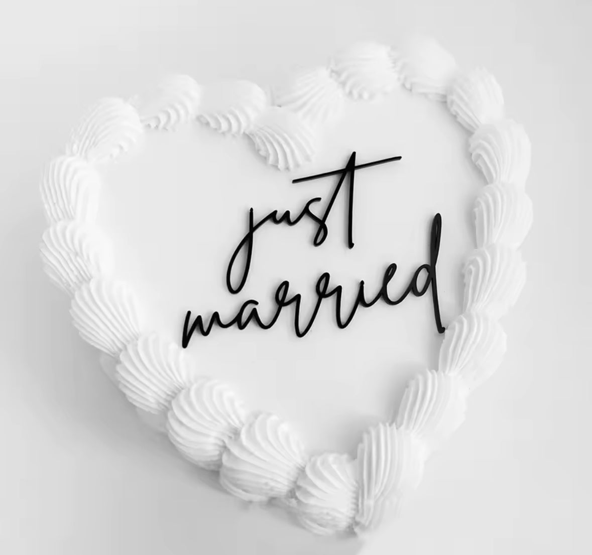 Just Married Cake Topper