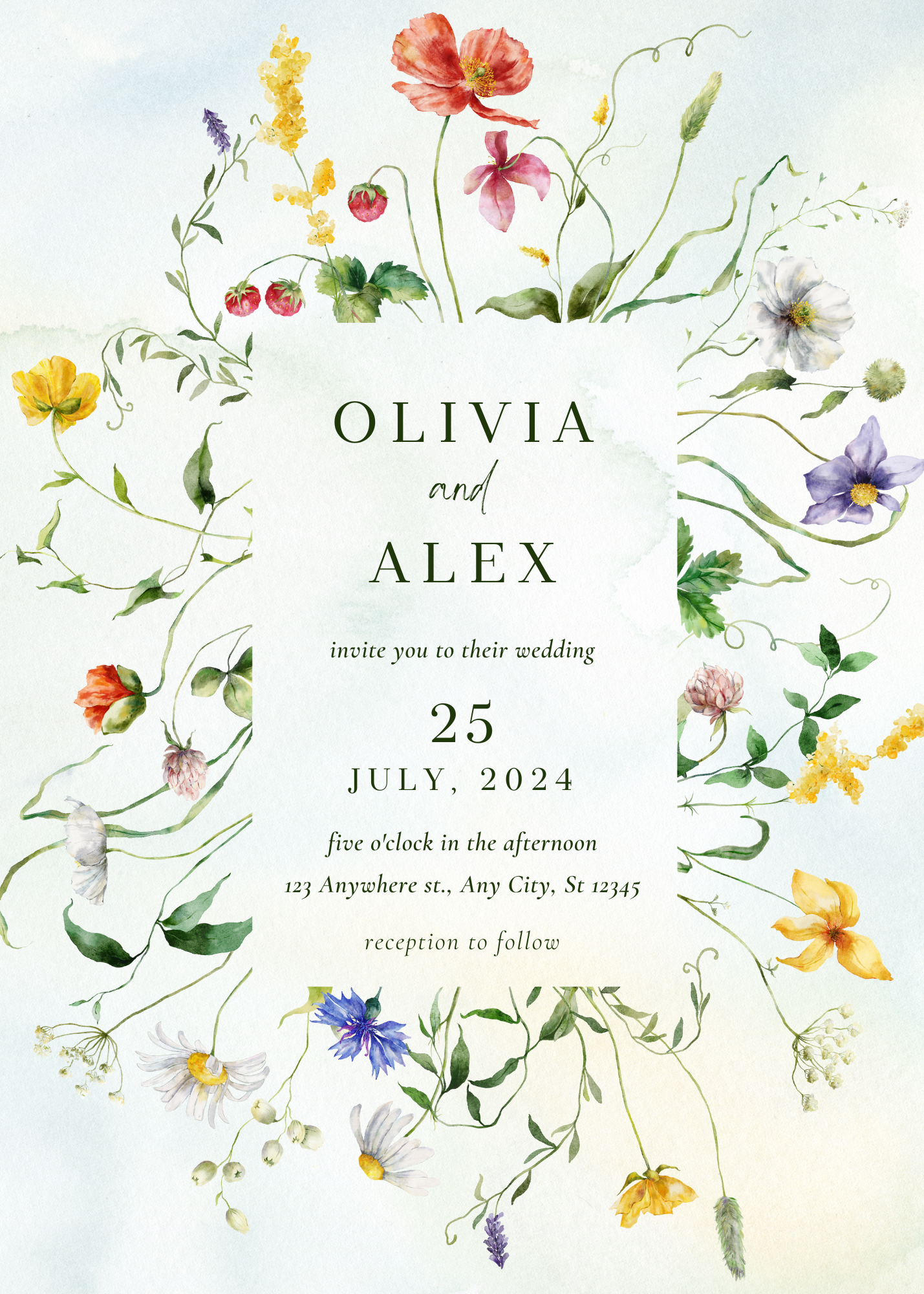 Floral Wedding Invitation