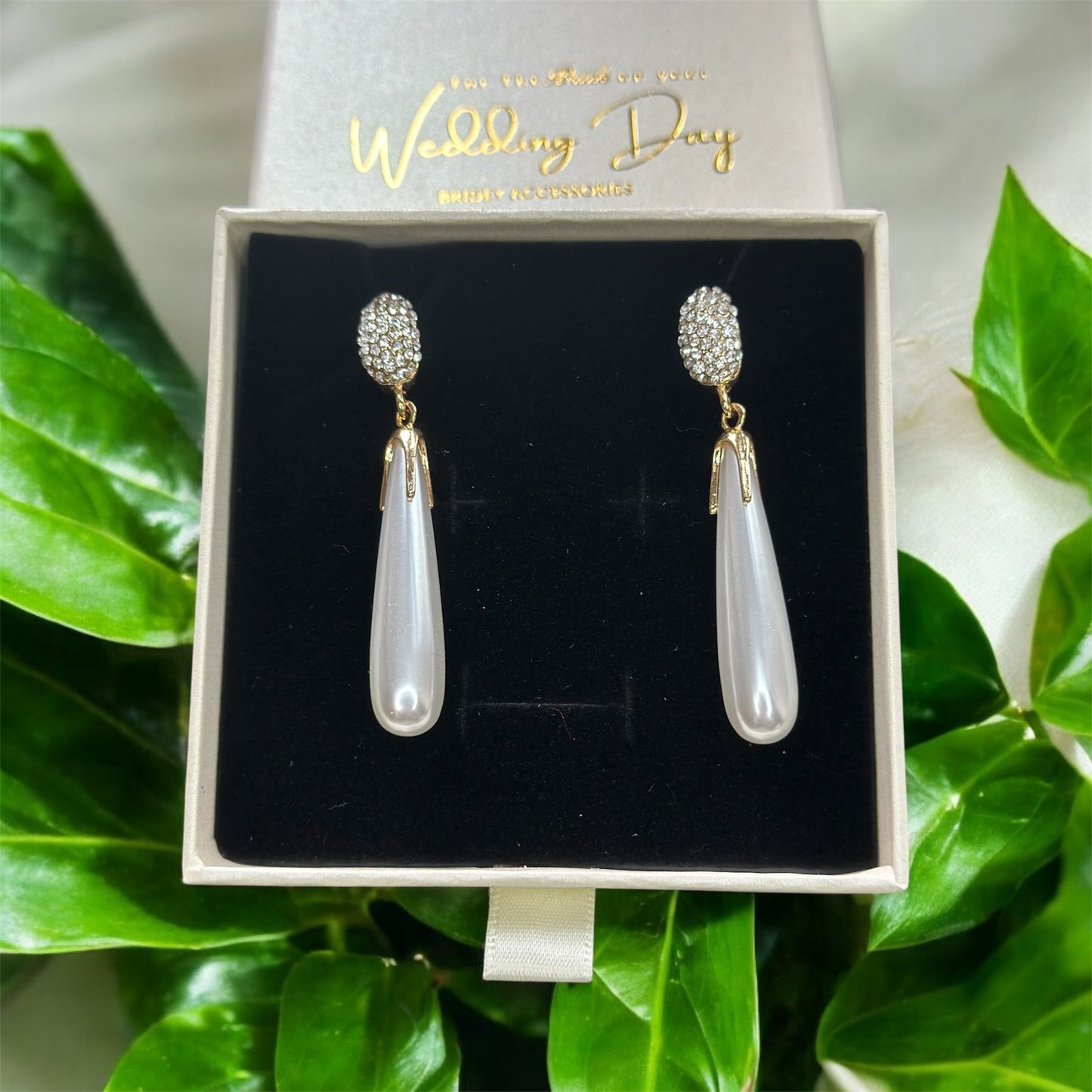 Bridal Pearl Drop Earrings