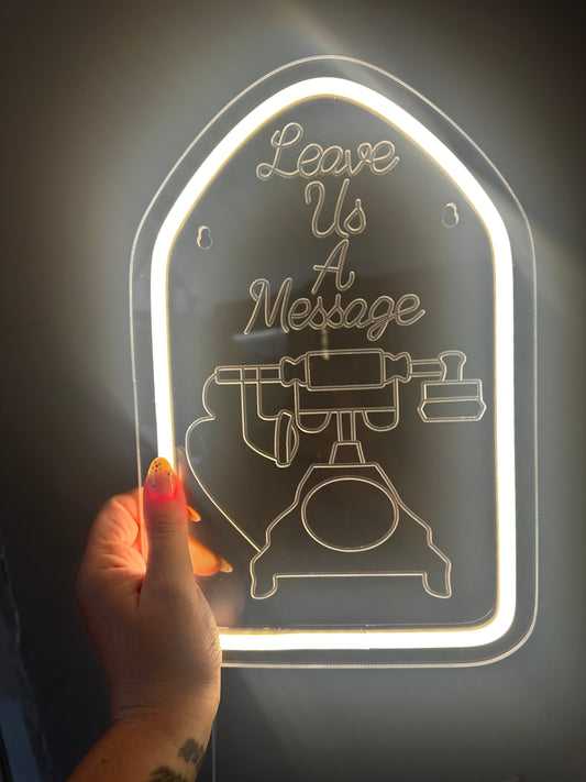 Leave a message neon