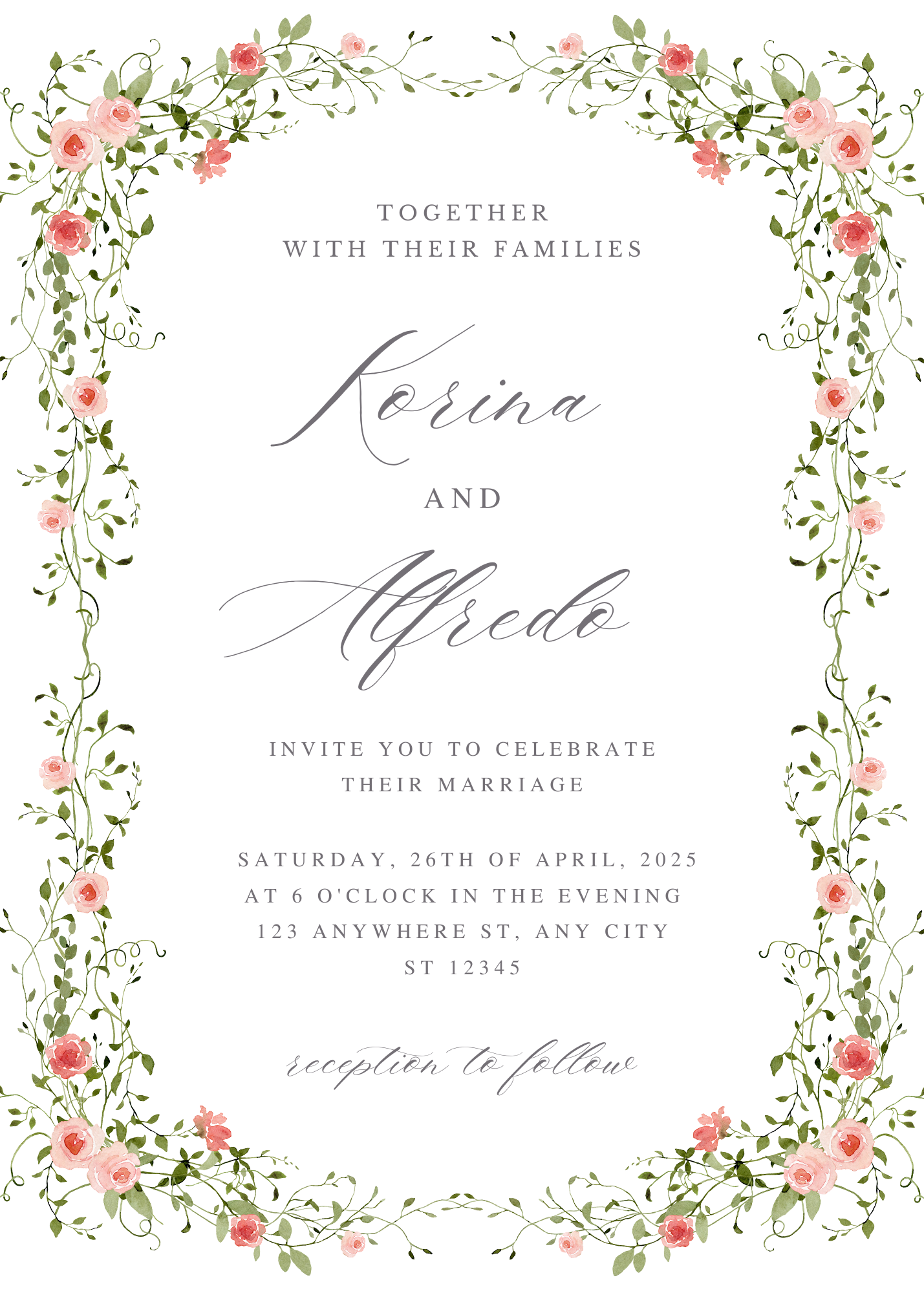 Floral Wedding Invitation