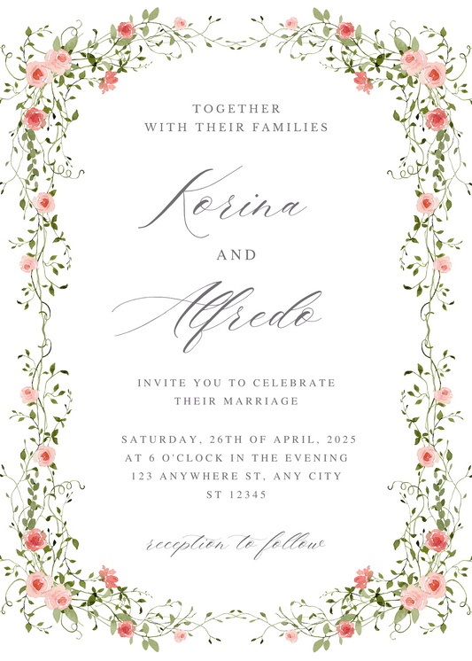 Floral Wedding Invitation