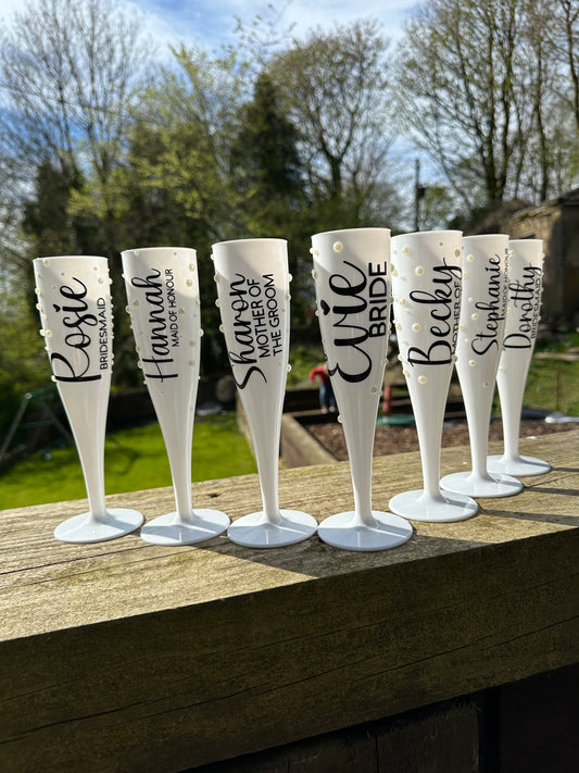 Pearl champagne flutes