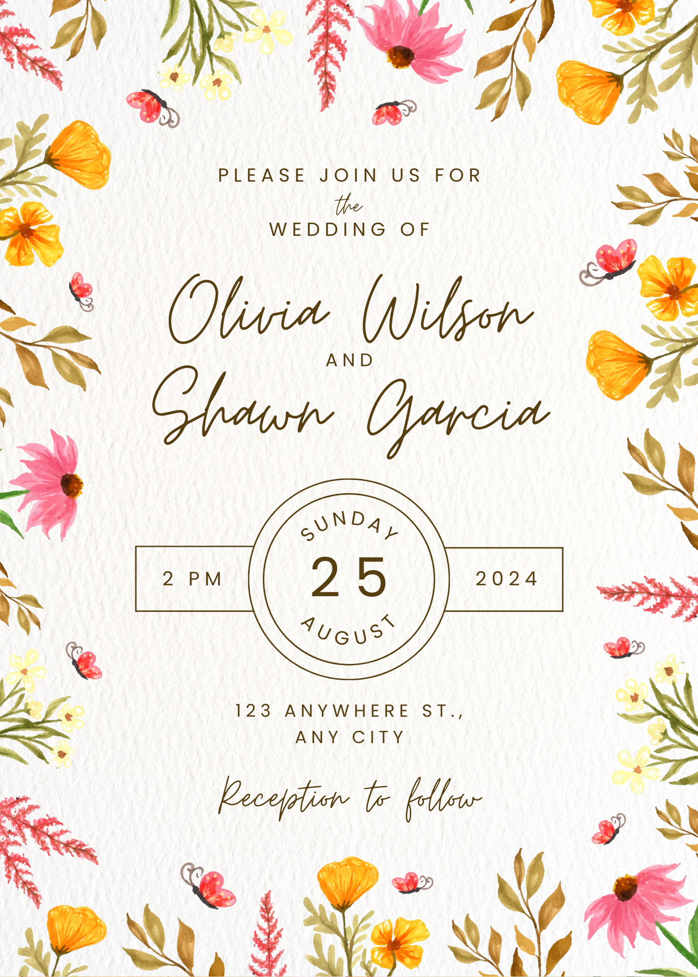 Floral Wedding Invitation