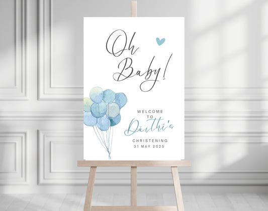 Baby Shower / Christening Welcome Sign